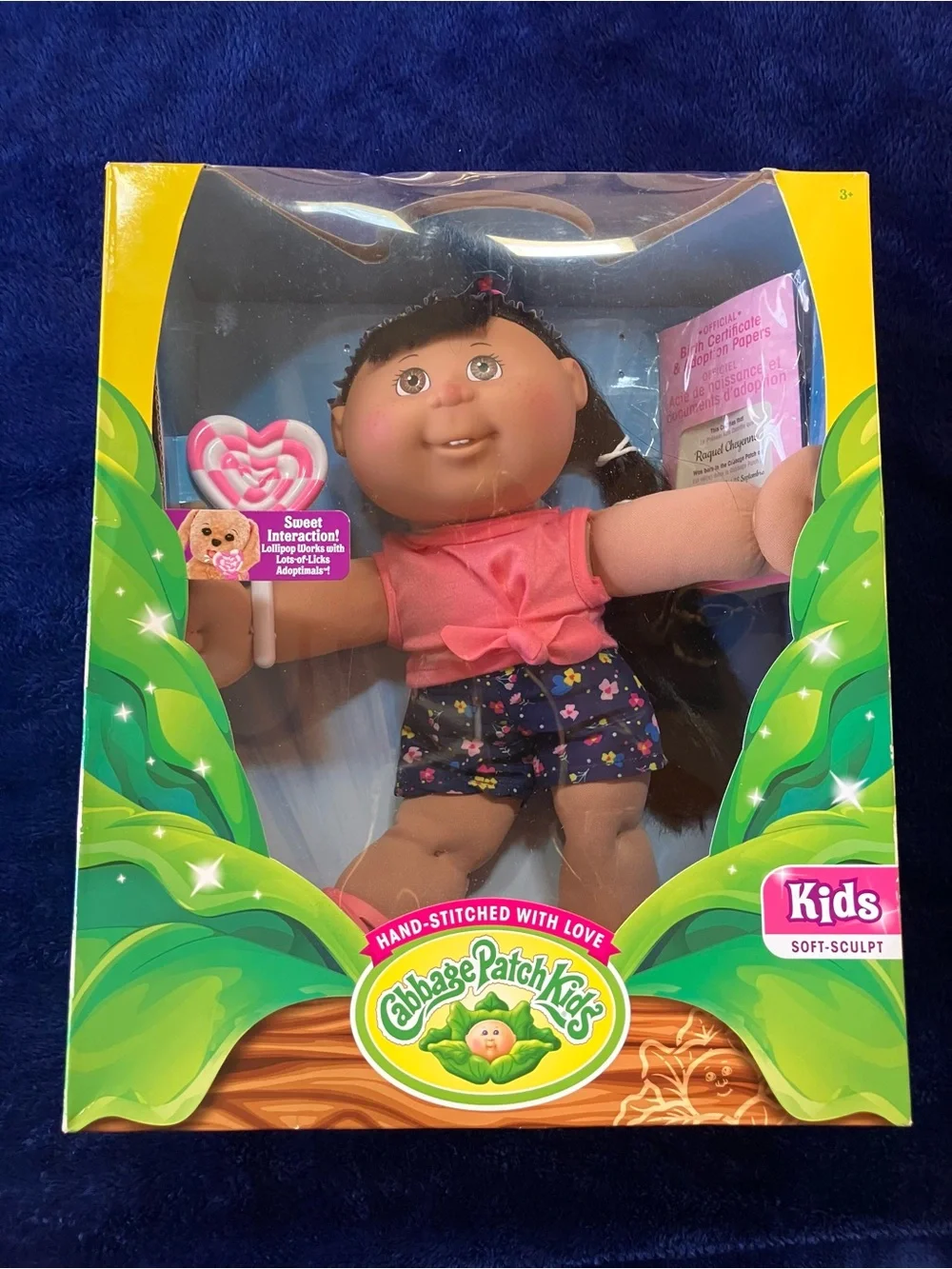 Cabbage Patch Kids Soft Sculpt Doll Raquel Cheyenne born September 28th